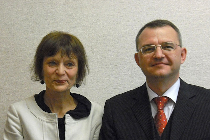 Auch ein Gespräch mit Prof. Gesine Foljanty-Jost stand auf dem Besuchsprogram von Dr. Igor Dubinka 
