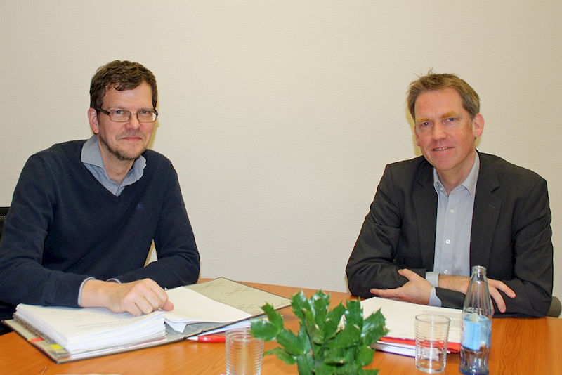Dr. Bertolt Marquardt (links) und Prof. Dr. Michael Bron im Interview