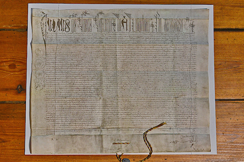 The papal confirmation of the foundation signed in 1507