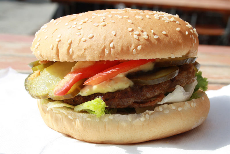 Das begehrteste Mittagsgericht in der Mensa: Der Hamburger.