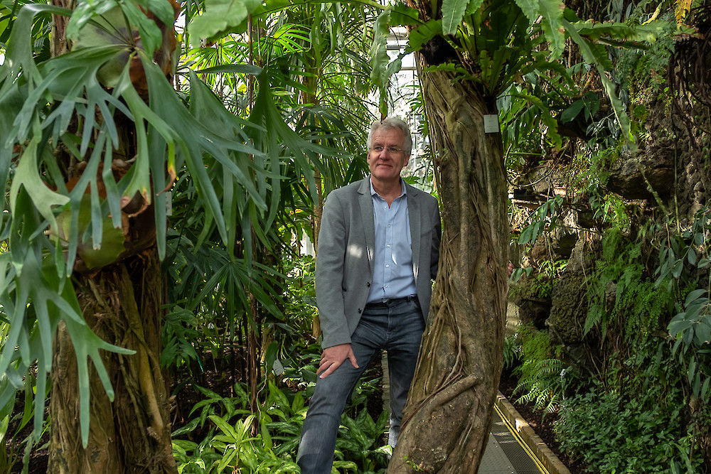 Helge Bruelheide, pictured here in the Botanical Gardens, heads the vegetation project.
