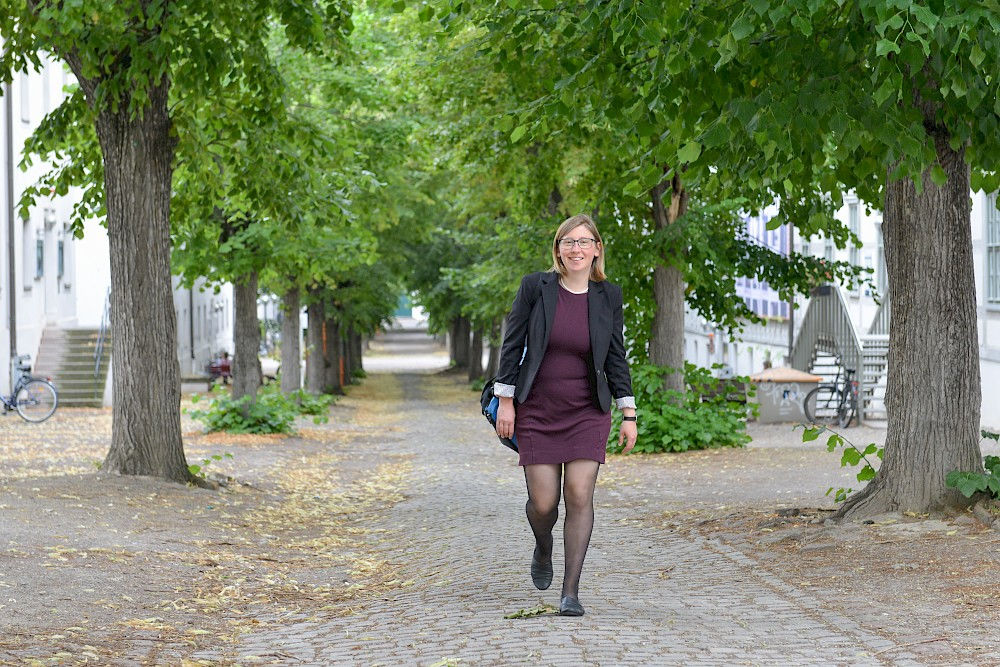 Ulrike Witten in den Franckeschen Stiftungen - sie hat sich an der Theologischen Fakultät habilitiert.