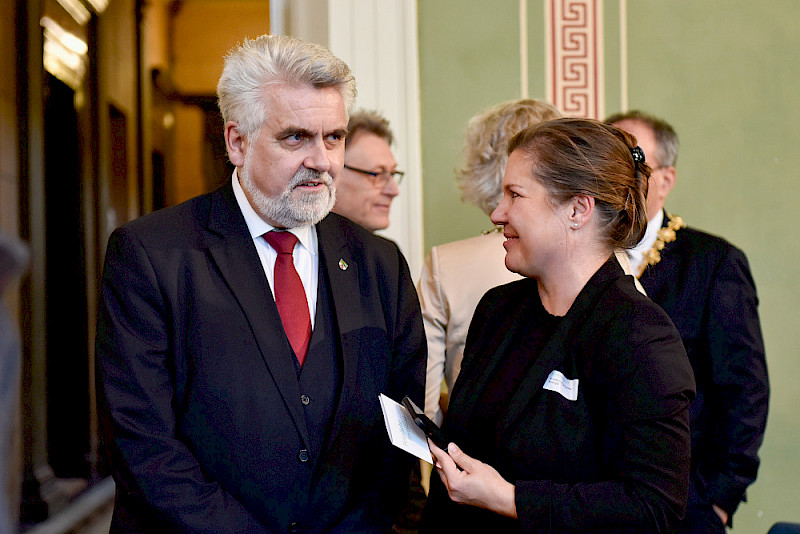Ministertreffen in Halle: Armin Willingmann und Franziska Weidinger