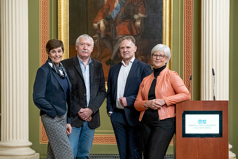 An der Spitze der VFF stehen nun die neue Präsidentin Katrin Rehschuh, Geschäftsführer Peter Wähner und die neu gewählten Präsidiumsmitglieder Jan Röder und Jutta Schubert (von links).