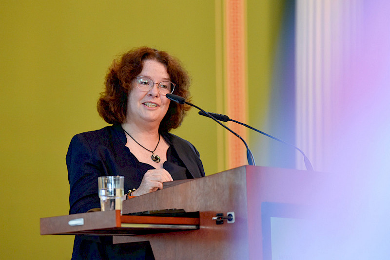 Anne-Kathrin Lindau, Professorin für Didaktik der Geographie, hielt bei der Vormittagsveranstaltung den Festvortrag.
